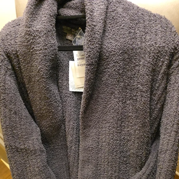 Barefoot Dreams Eco CozyChic Ribbed Robe Sz 2 Christmas Gift Carbon Charcoal - Picture 8 of 16